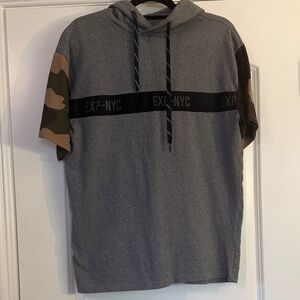 Express Gray and Camouflage Hoodie